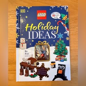 LEGO Holiday Ideas Book with Festive Blue and Gold Designs